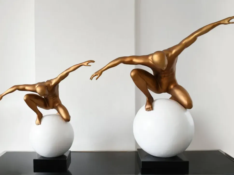 Orbital Balance 47cm Bronze Resin Indoor Sculpture