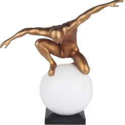 Orbital Balance 65cm Gold Resin Indoor Sculpture