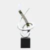 Orbital Motion 250cm Silver Metal Garden Sculpture
