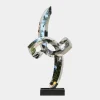 Orbital Shift 96cm Silver Metal Indoor Sculpture