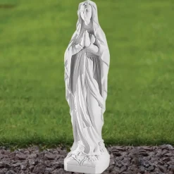 Our Lady of Lourdes 31cm Marble Resin Garden Statue