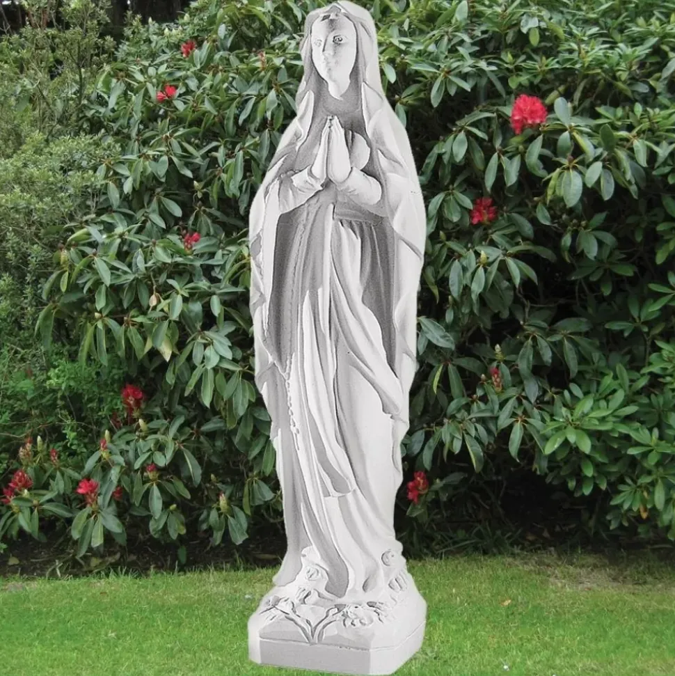 Our Lady of Lourdes 97cm Marble Resin Garden Statue