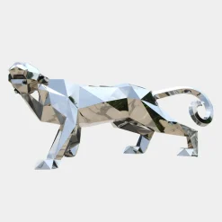 Panther 87cm Geometric Metal Garden Sculpture