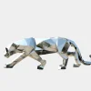 Panther 71cm Geometric Metal Garden Sculpture