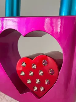 Passion Padlock 38cm Pink Resin Indoor Sculpture