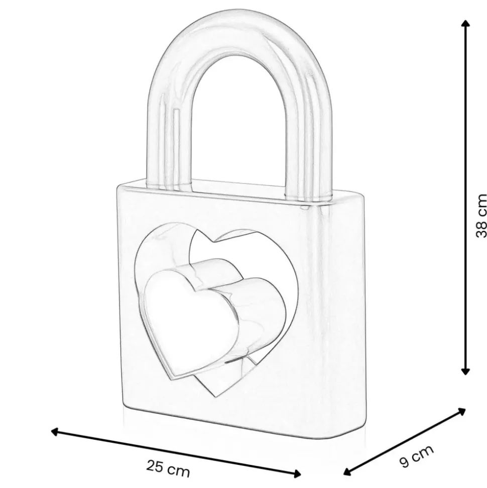Passion Padlock 38cm Purple Resin Indoor Sculpture