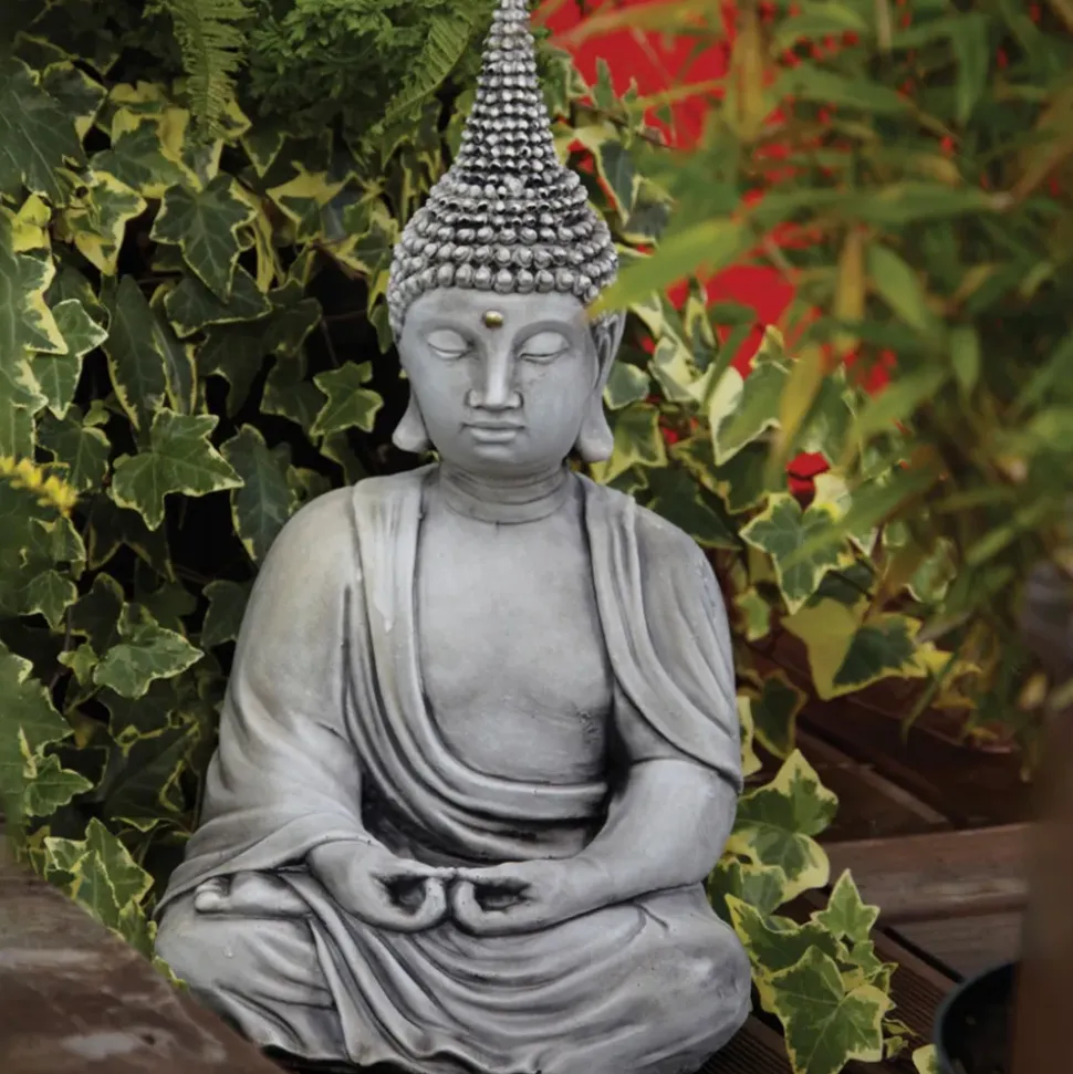 Pearl Hat Thai Stone Buddha Garden Ornament