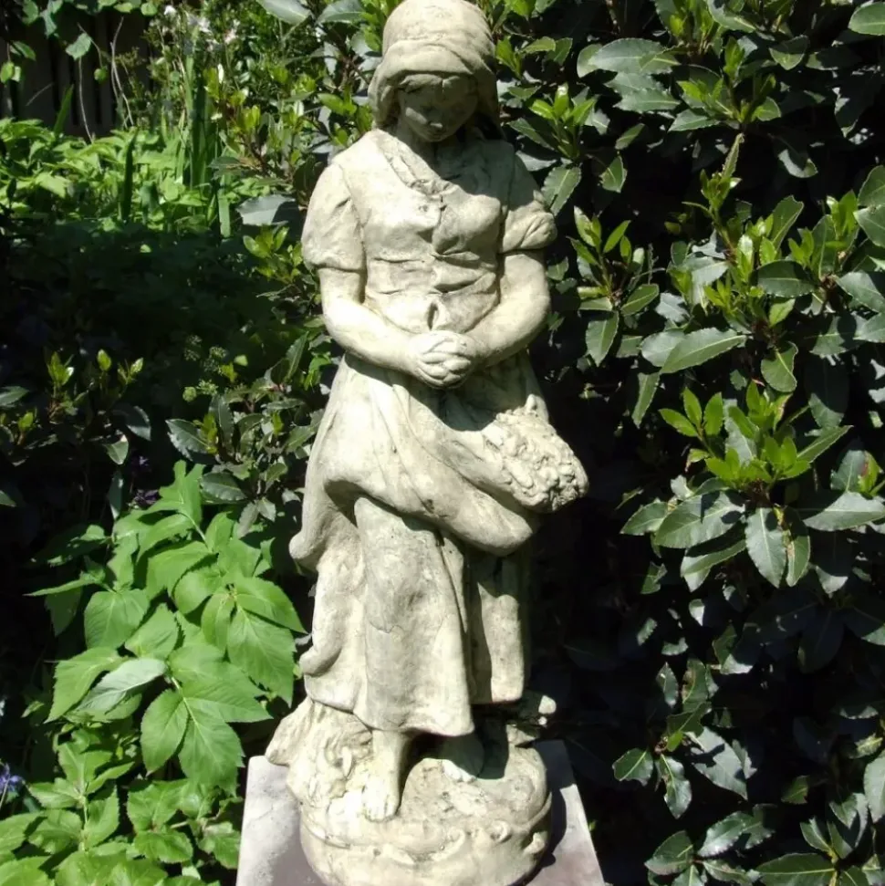 Peasant Girl 71cm Stone Garden Statue