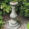 Pedestal Aged Brass Stone Garden Sundial