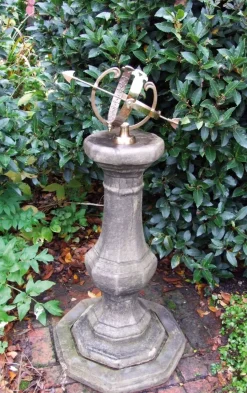 Pedestal Armillary 114cm Stone Garden Sundial