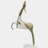Phantom Deer 250cm Gold Metal Garden Sculpture