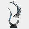 Phoenix Inferno 102cm Silver Metal Indoor Sculpture