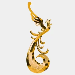 Phoenix Rising 212cm Gold Metal Garden Sculpture