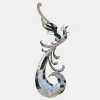 Phoenix Rising 212cm Silver Metal Garden Sculpture