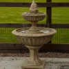Pineapple Two Tier Stone Fountain Garden Water Feature