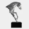 Pixel Horse 250cm Silver Metal Garden Sculpture