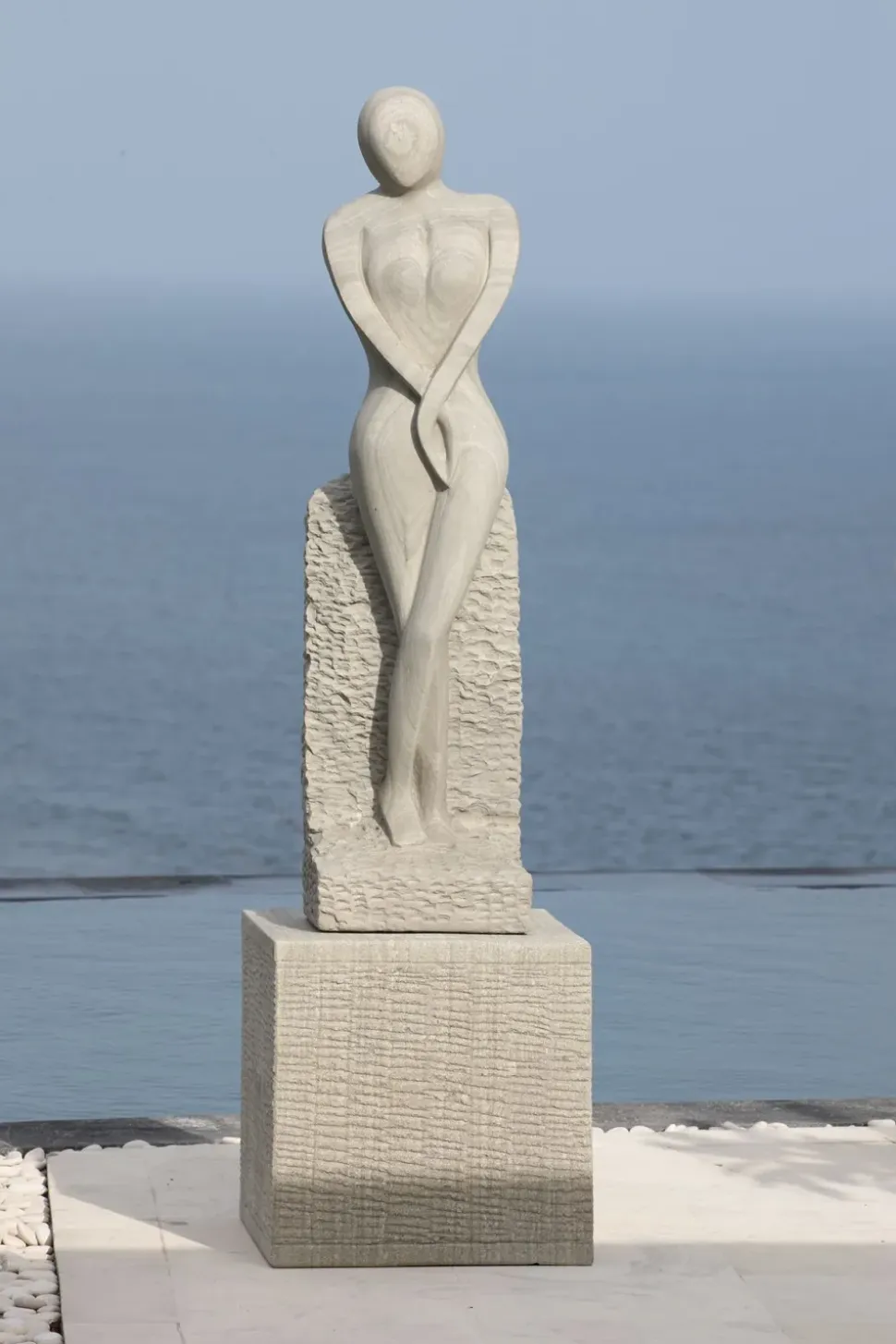 Placidity Contemporary Stone Garden Sculpture