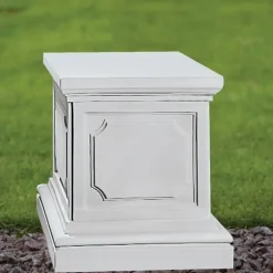 Plain 45cm Marble Resin Garden Pedestal