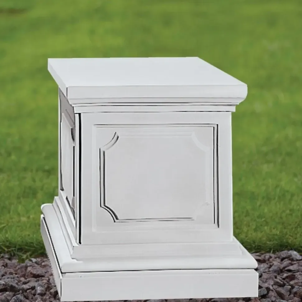 Plain 45cm Marble Resin Garden Pedestal