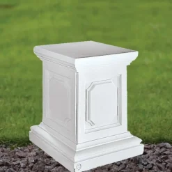 Plain 36cm Marble Resin Garden Pedestal