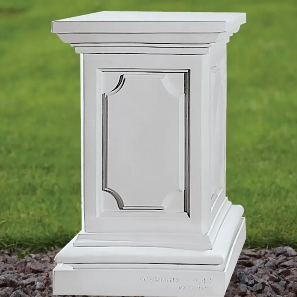 Plain 70cm Marble Resin Garden Pedestal