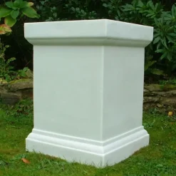 Plain 52cm Marble Resin Garden Pedestal