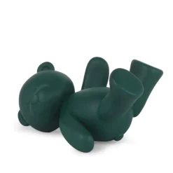 Playful Bear 15cm Green Resin Indoor Sculpture