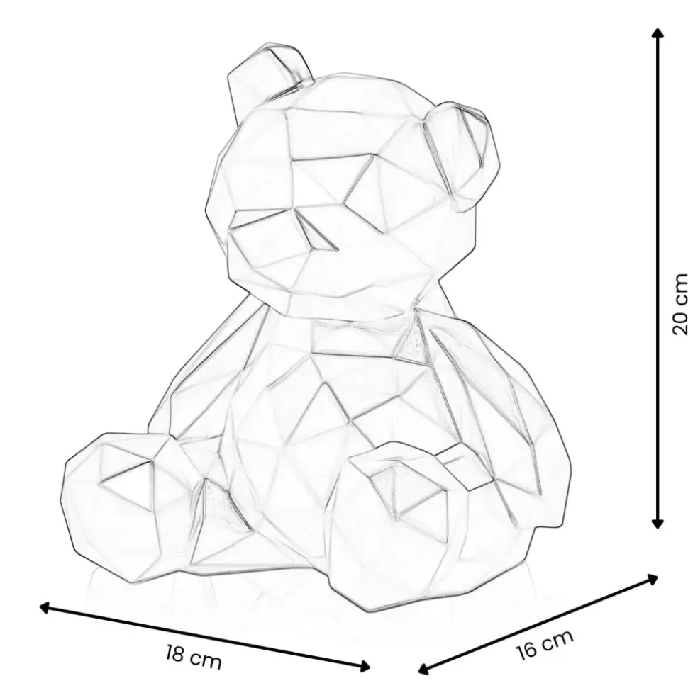 Polygon Bear 20cm Abstract Resin Indoor Sculpture