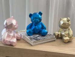 Polygon Bear 20cm Gold Resin Indoor Sculpture