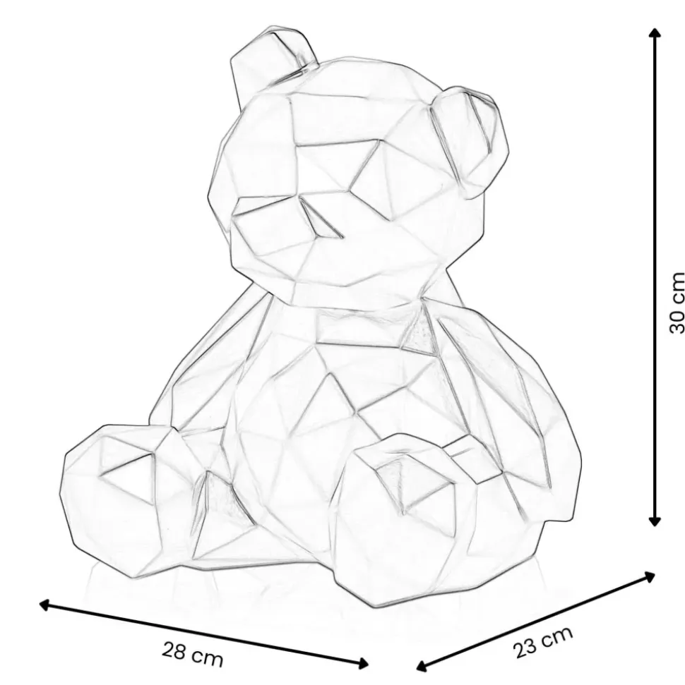 Polygon Bear 30cm Gold Resin Indoor Sculpture