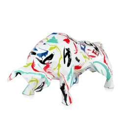 Polygon Bull 25cm Abstract Resin Indoor Sculpture