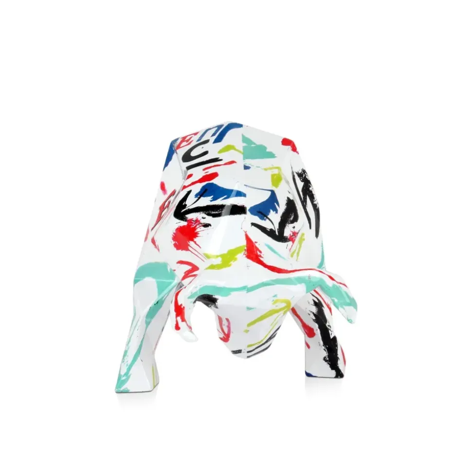 Polygon Bull 25cm Abstract Resin Indoor Sculpture