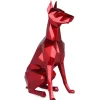 Polygon Doberman 82cm Red Resin Indoor Sculpture