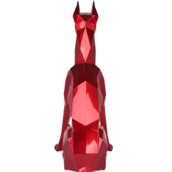 Polygon Doberman 82cm Red Resin Indoor Sculpture