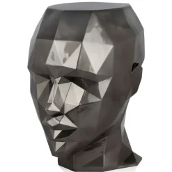 Polygon Female Head 55cm Anthracite Side Table Sculpture
