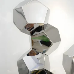 Polygon Fusion 104cm Silver Metal Indoor Sculpture