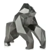 Polygon Gorilla 44cm Anthracite Resin Indoor Sculpture