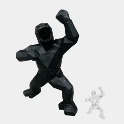 Polygon Gorilla 165cm Black Resin Indoor Sculpture