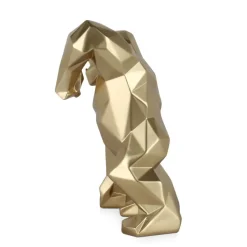Polygon Gorilla 30cm Gold Resin Indoor Sculpture
