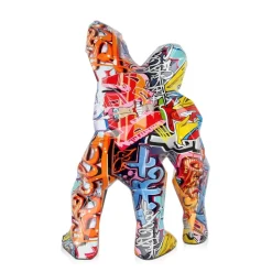 Polygon Gorilla 30cm Graffiti Resin Indoor Sculpture