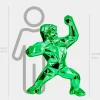 Polygon Gorilla 135cm Green Resin Indoor Sculpture