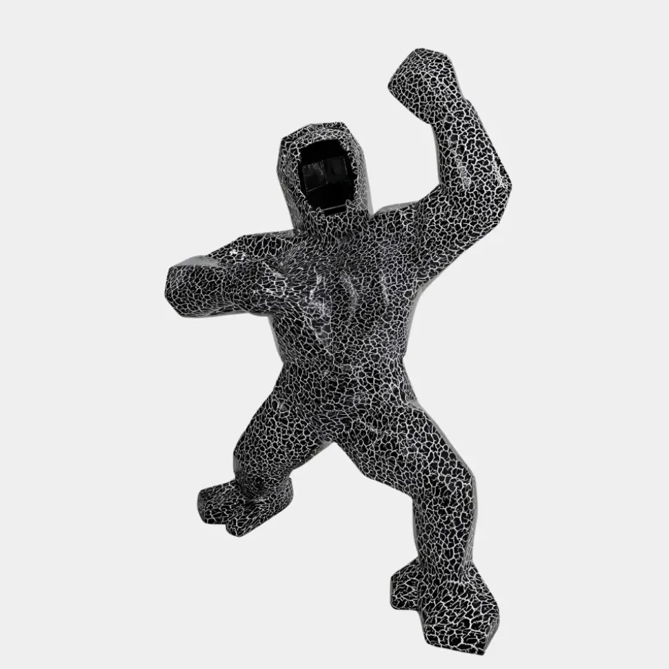 Polygon Gorilla 50cm Lava Resin Indoor Sculpture