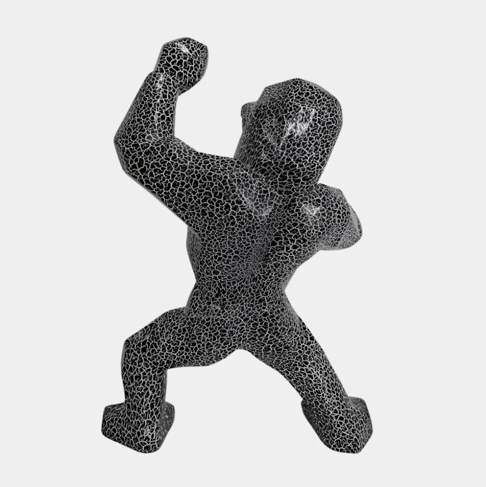 Polygon Gorilla 50cm Lava Resin Indoor Sculpture
