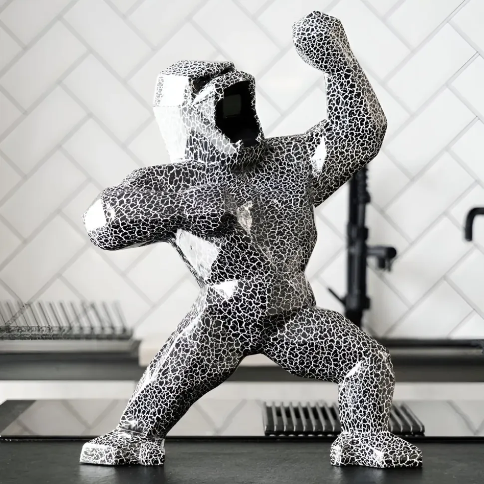 Polygon Gorilla 50cm Lava Resin Indoor Sculpture