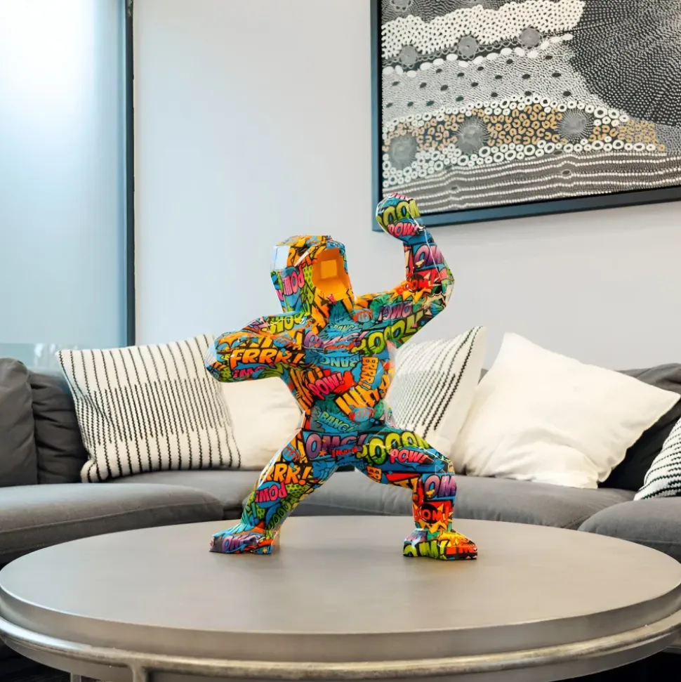 Polygon Gorilla 50cm Pop Art Resin Indoor Sculpture