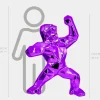 Polygon Gorilla 135cm Purple Resin Indoor Sculpture