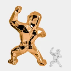 Polygon Gorilla 135cm Rose Gold Resin Indoor Sculpture