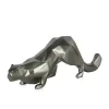 Polygon Leopard 15cm Anthracite Resin Indoor Sculpture