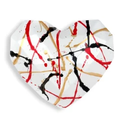 Polygon Love 26cm Multicolour Resin Wall Sculpture