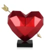 Polygon Love 36cm Red Resin Indoor Sculpture